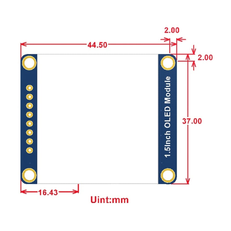 Waveshare General 1.5 inch 128x128 OLED Display Module, SPI/I2C interface - Modules Expansions Accessories by Waveshare | Online Shopping South Africa | PMC Jewellery | Buy Now Pay Later Mobicred