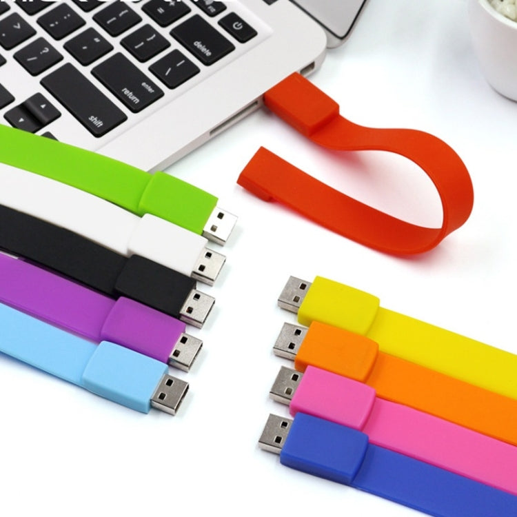 MicroDrive 64GB USB 2.0 Fashion Bracelet Wristband U Disk (Orange) - USB Flash Drives by MicroDrive | Online Shopping South Africa | PMC Jewellery