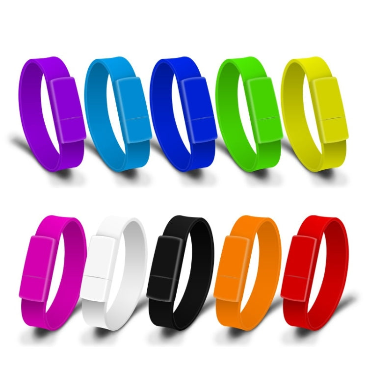 MicroDrive 64GB USB 2.0 Fashion Bracelet Wristband U Disk (Orange) - USB Flash Drives by MicroDrive | Online Shopping South Africa | PMC Jewellery