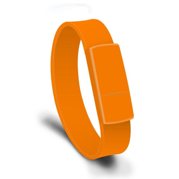 MicroDrive 128GB USB 2.0 Fashion Bracelet Wristband U Disk (Orange) - free shipping - PMC Jewellery - Order now!