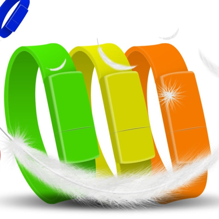 MicroDrive 128GB USB 2.0 Fashion Bracelet Wristband U Disk (Orange) - free shipping - PMC Jewellery - Order now!