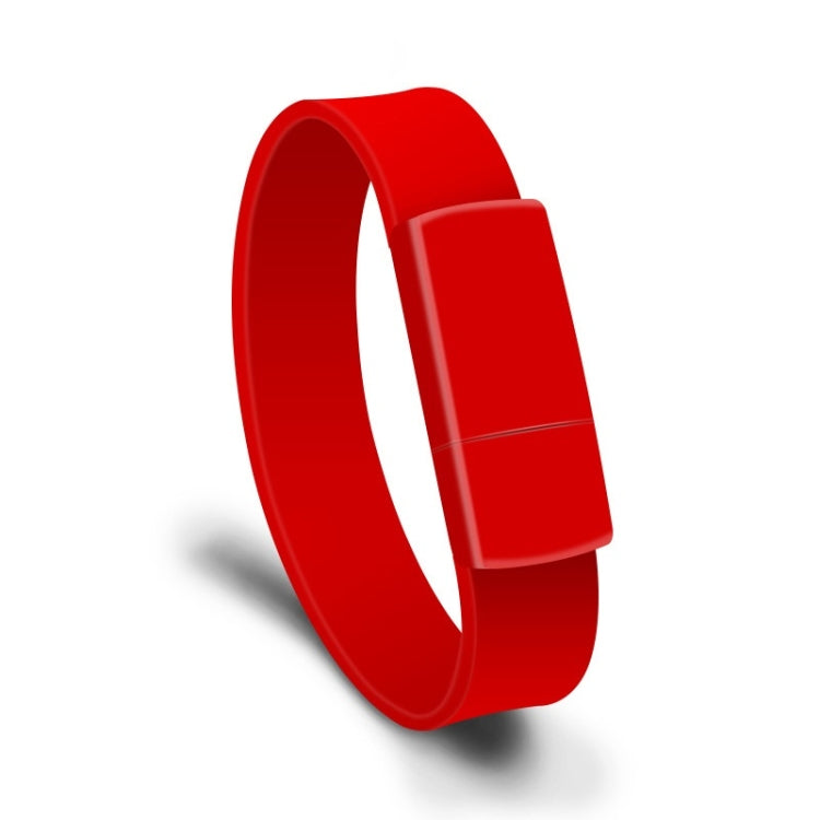 MicroDrive 128GB USB 2.0 Fashion Bracelet Wristband U Disk (Red) - free shipping - PMC Jewellery - Order now!