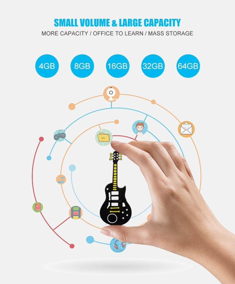 MicroDrive 64GB USB 2.0 Guitar U Disk - free shipping - PMC TechLife - Order now!