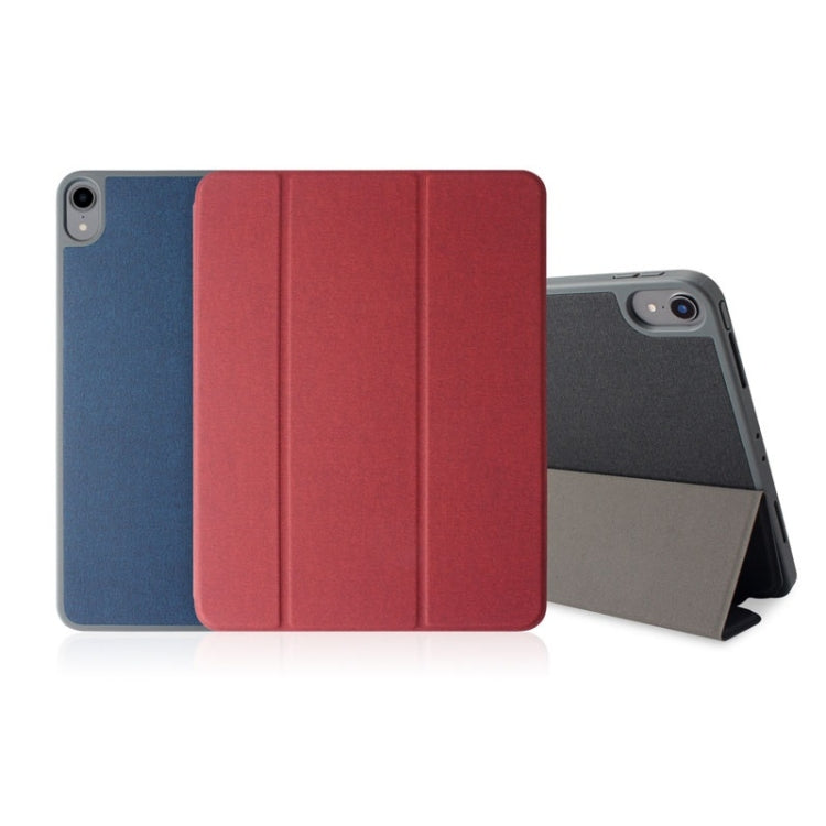 Mutural Exquisite Series Cloth Texture PU+TPU Leather Case for iPad Pro 12.9 inch (2018), with 3-Fold Holder & Pen Slot & Sleep & Wake-up Function - free shipping - PMC TechLife - Order now!