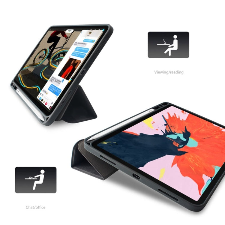 Mutural Exquisite Series Cloth Texture PU+TPU Leather Case for iPad Pro 12.9 inch (2018),  with 3-Fold Holder & Pen Slot & Sleep & Wake-up Function - free shipping - PMC TechLife - Order now!