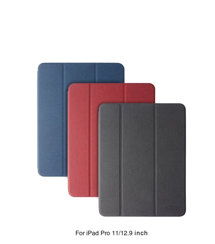 Mutural Exquisite Series Cloth Texture PU+TPU Leather Case for iPad Pro 12.9 inch (2018),  with 3-Fold Holder & Pen Slot & Sleep & Wake-up Function - free shipping - PMC TechLife - Order now!