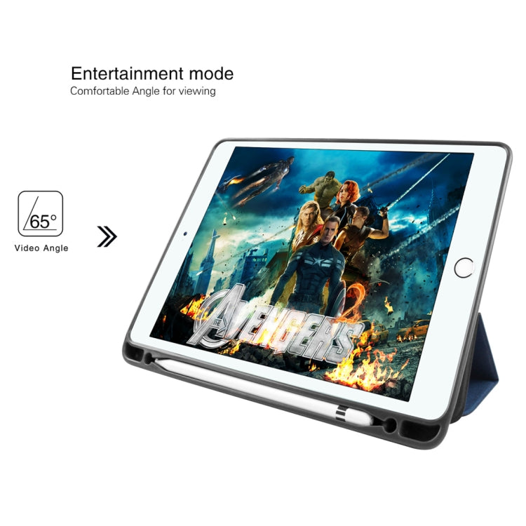 Mutural Exquisite Series Cloth Texture PU+TPU Leather Case for iPad Pro 10.5 inch, with 3-Fold Holder & Pen Slot & Sleep & Wake-up Function(Red) - free shipping - PMC TechLife - Order now!
