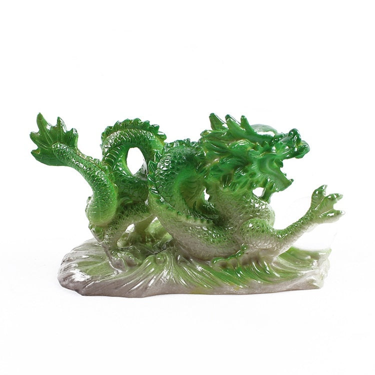 Color Changing Lucky Jade Dragon Shape Resin Kungfu Tea Accessories Tea Pet(Green) - Tea Clips by PMC Jewellery | Online Shopping South Africa | PMC Jewellery