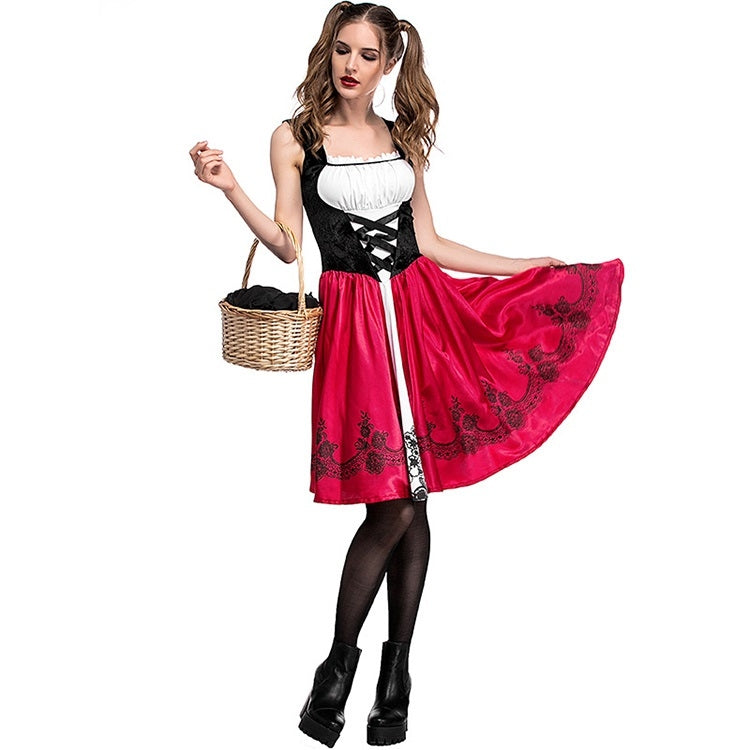 Little Red Riding Hood Costume For Adults Cosplay (Color:Red Size:L) - Clothing by PMC Jewellery | Online Shopping South Africa | PMC Jewellery