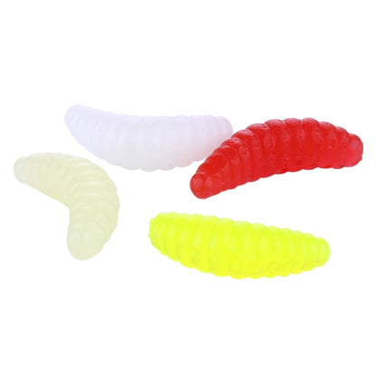 HENGJIA SO106 50 PCS 20mm Simulation Bread Bait Worms Crescent Soft Bait Horseback Fish Worm Bait Fishing Gear (Yellow) - Fishing Lures by HENGJIA | Online Shopping South Africa | PMC Jewellery