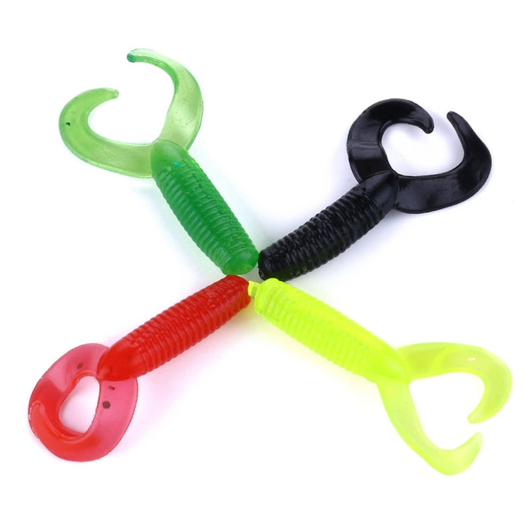 HENGJIA SO105 20 PCS 3.5cm/0.9g Double Tailed Bait Soft Bait for Sea Fishing (Red) - Fishing Lures by HENGJIA | Online Shopping South Africa | PMC TechLife