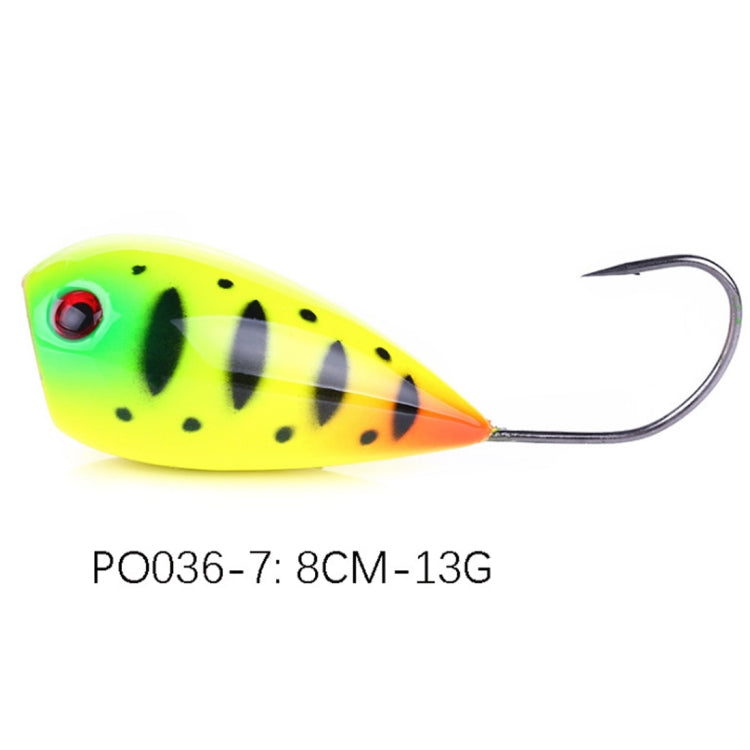 HENGJIA PO036 8cm/13g Big Mouth Single Hook Hitting Water Wave Hard Bait Lure Outdoor Fishing Gear Lure Fishing Bait Fishing Tackle (PO036-7) - Fishing Lures by HENGJIA | Online Shopping South Africa | PMC TechLife | Buy Now Pay Later Mobicred
