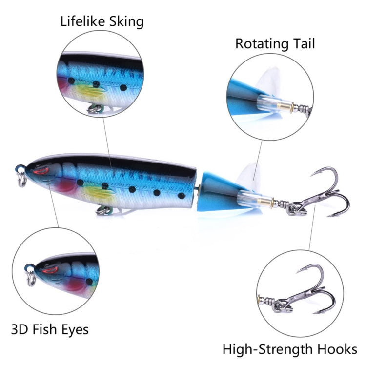 HENGJIA PE018 10cm/13g Propeller Tractor Shaped Hard Baits Fishing Lures Tackle Baits Fit Saltwater and Freshwater (7#) - free shipping - PMC TechLife - Order now!