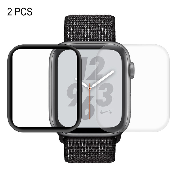 2 PCS ENKAY Hat-Prince 3D Full Screen PET + 3D Full Screen Electroplating PET Curved Heat Bending HD Screen Protector for Apple Watch Series 4 44mm - Watch Cases by ENKAY | Online Shopping South Africa | PMC TechLife | Buy Now Pay Later Mobicred