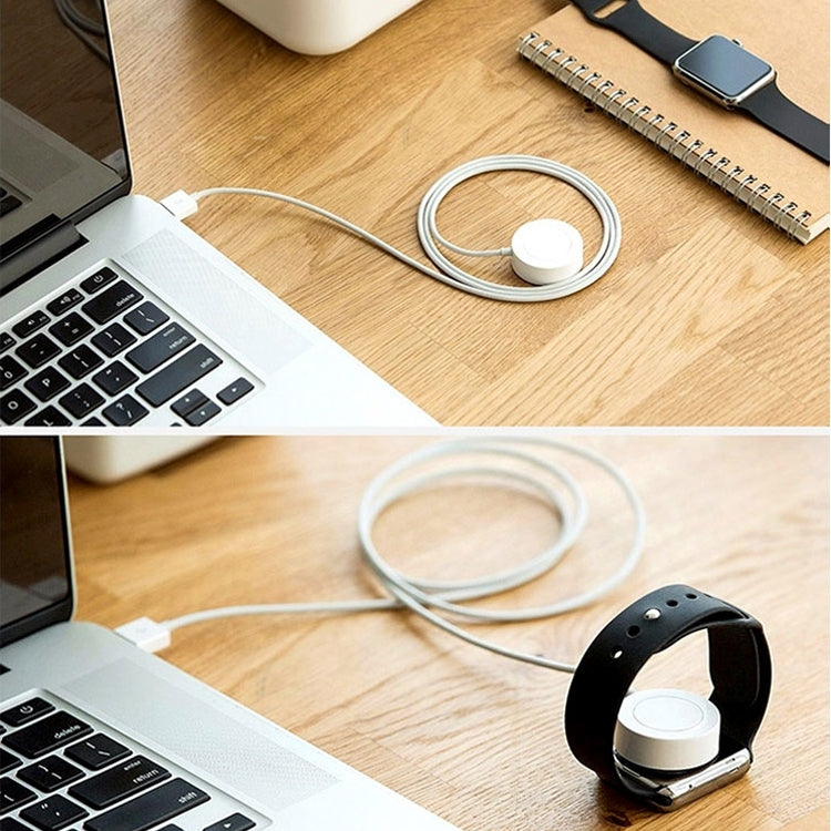 1m Magnetic Wireless Charger for Apple Watch Series Ultra & 10 / 9 / 8 / 7 / 6 / 5 / 4 / 3 / 2(White) - Charger / Holder by PMC TechLife | Online Shopping South Africa | PMC TechLife | Buy Now Pay Later Mobicred
