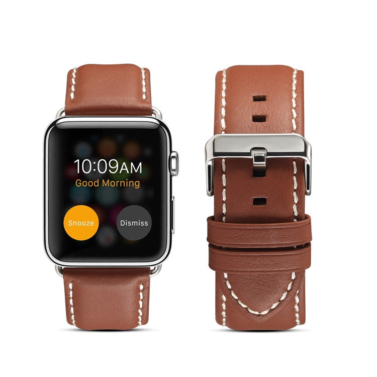 Denior Environmental Luxury Car Watch Leather Watch Band for Apple Watch Ultra 49mm&Watch Ultra 2 49mm / Series 10 46mm / 9&8&7 45mm / SE 3&SE 2&6&SE&5&4 44mm / 3&2&1 42mm(Brown) - free shipping - PMC TechLife - Order now!