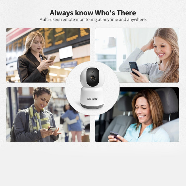 SirHome SH038 4.0 Million Pixels QHD 2.4G/5G WiFi IP Camera, Support Night Color & Motion Detection & Two Way Talk & Human Detection & TF Card, AU Plug - Wireless Camera by SriHome | Online Shopping South Africa | PMC Jewellery