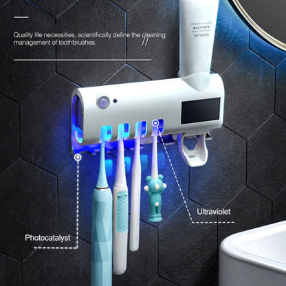 Ultraviolet Toothbrush Sterilizer Bathroom Wall-mounted Toothbrush Holder (Black) - Toothbrush Sanitizer by PMC Jewellery | Online Shopping South Africa | PMC Jewellery