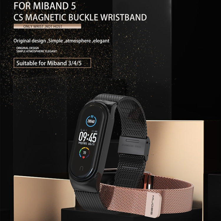 Mijobs Milan CS Screwless Buckle Metal Watch Band Case for Xiaomi Mi Band 3 & 4 & 5 & 6, Host not Included(Silver) - free shipping - PMC TechLife - Order now!