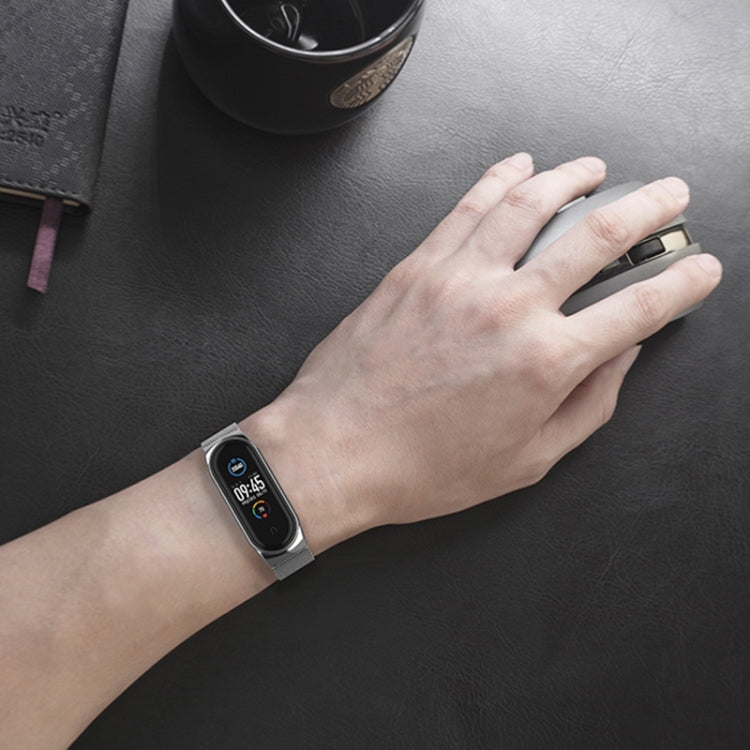 Mijobs Milan CS Screwless Buckle Metal Watch Band Case for Xiaomi Mi Band 3 & 4 & 5 & 6, Host not Included(Gold) - Watch Bands by MIJOBS | Online Shopping South Africa | PMC TechLife | Buy Now Pay Later Mobicred