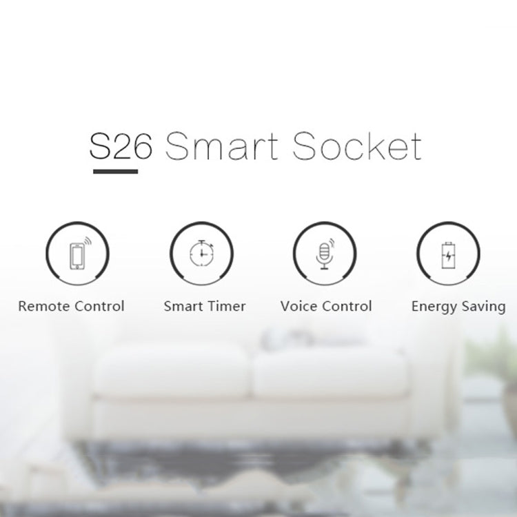 Sonoff S26 WiFi Smart Power Plug Socket Wireless Remote Control Timer Power Switch, Compatible with Alexa and Google Home, Support iOS and Android, EU Type F Plug - Smart Socket by PMC Jewellery | Online Shopping South Africa | PMC Jewellery