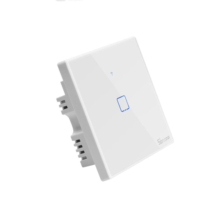 Sonoff T2 Touch 86mm Tempered Glass Panel Wall Switch Smart Home Light Touch Switch, Compatible with Alexa and Google Home, AC 100V-240V, UK Plug - Smart Switch by PMC TechLife | Online Shopping South Africa | PMC TechLife