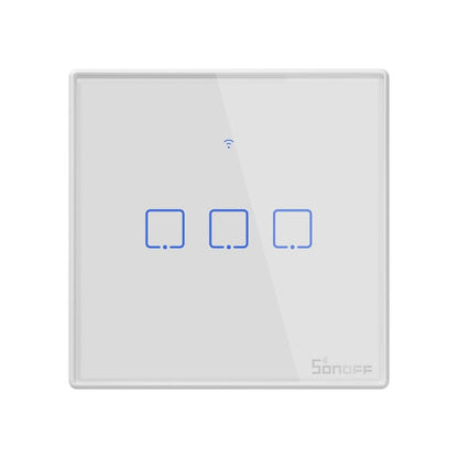 Sonoff T2 Touch 86mm Tempered Glass Panel Wall Switch Smart Home Light Touch Switch, Compatible with Alexa and Google Home, AC 100V-240V, UK Plug - Smart Switch by PMC Jewellery | Online Shopping South Africa | PMC Jewellery