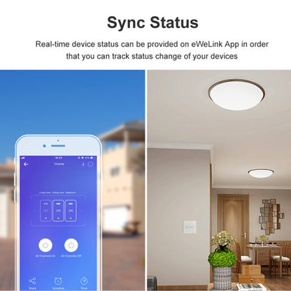 Sonoff T2 Touch 86mm Tempered Glass Panel Wall Switch Smart Home Light Touch Switch, Compatible with Alexa and Google Home, AC 100V-240V, EU Plug - Smart Switch by PMC Jewellery | Online Shopping South Africa | PMC Jewellery