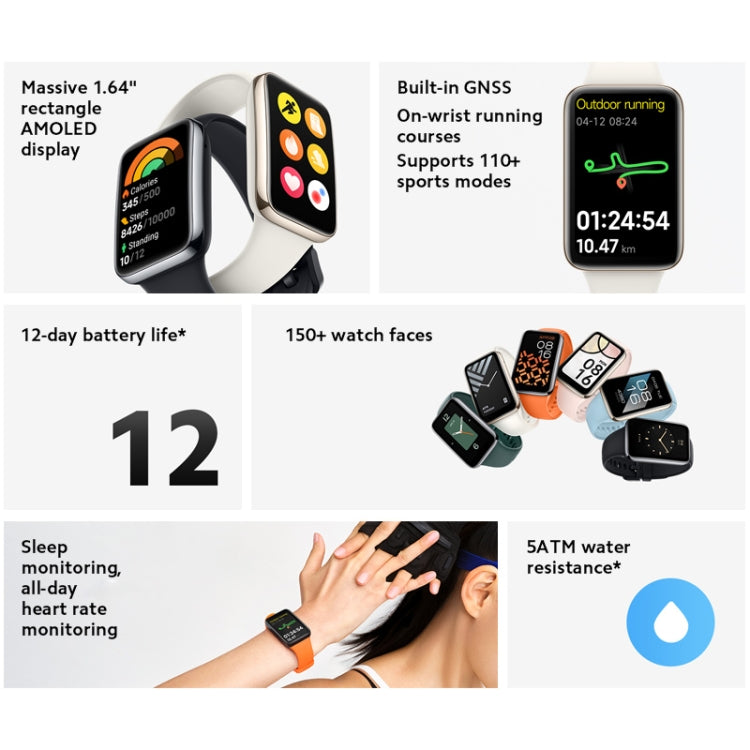 Original Xiaomi Smart Band 7 Pro Global, 1.64 inch AMOLED Screen, Support Heart Rate / Blood Oxygen / Stress / Sleep Monitoring (White) - free shipping - PMC TechLife - Order now!