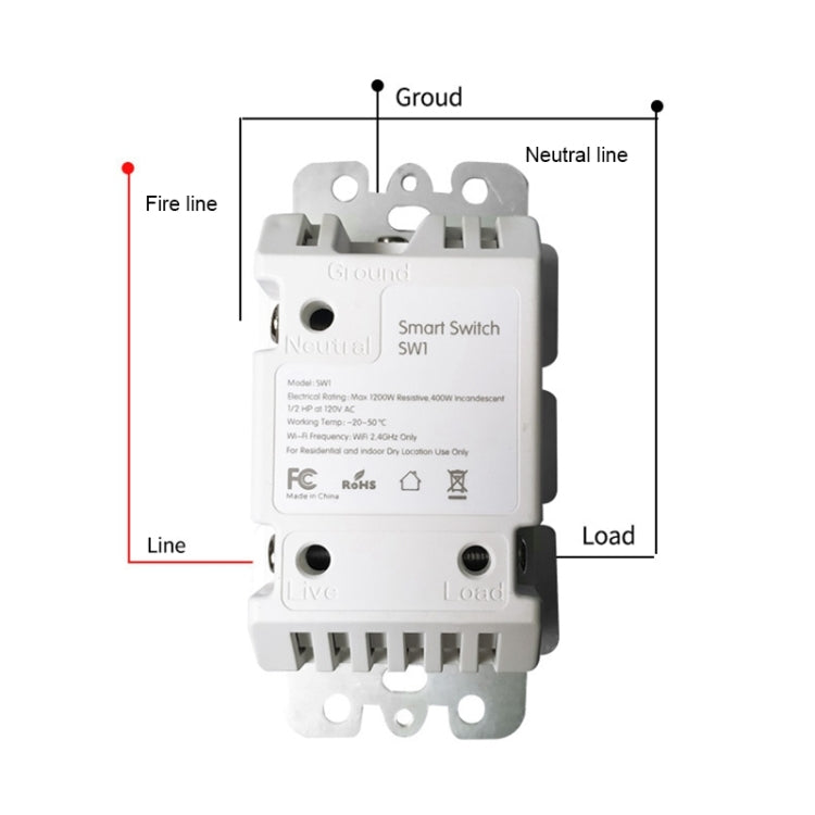 120 Type WiFi Smart Wall Touch Switch, US Plug(White) - Smart Switch by PMC TechLife | Online Shopping South Africa | PMC TechLife