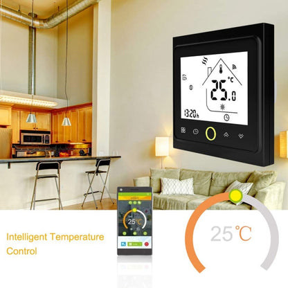 BHT-002GALW 3A Load Water Heating Type LCD Digital Heating Room Thermostat with Time Display, WiFi Control(Black) - Indoor Thermometer by PMC Jewellery | Online Shopping South Africa | PMC Jewellery