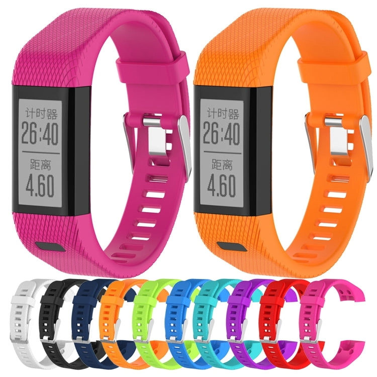 Smart Watch Silicone Watch Band for Garmin Vivosmart HR+(Dark Blue) - Watch Bands by PMC TechLife | Online Shopping South Africa | PMC TechLife | Buy Now Pay Later Mobicred