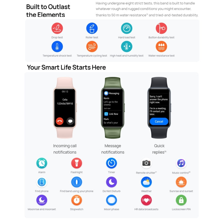 HUAWEI Band 8 NFC 1.47 inch AMOLED Smart Watch, Support Heart Rate / Blood Pressure / Blood Oxygen / Sleep Monitoring(Emerald) - Wearable Devices by Huawei | Online Shopping South Africa | PMC Jewellery