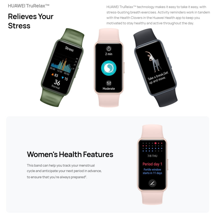 HUAWEI Band 8 Standard 1.47 inch AMOLED Smart Watch, Support Heart Rate / Blood Pressure / Blood Oxygen / Sleep Monitoring(Emerald) - free shipping - PMC TechLife - Order now!