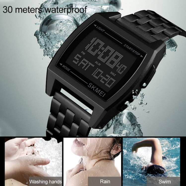 SKMEI 1368 Multifunctional Men Outdoor Sports Noctilucent Waterproof Digital Watch(Rose Gold) - Sport Watches by SKMEI | Online Shopping South Africa | PMC Jewellery | Buy Now Pay Later Mobicred