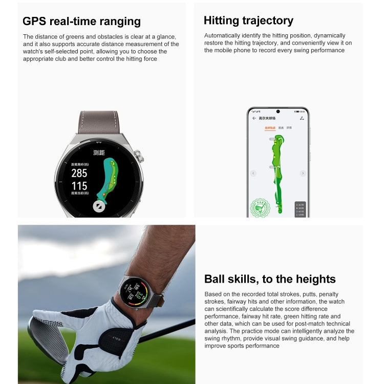 HUAWEI WATCH GT 3 Pro Titanium Smart Watch 46mm Genuine Leather Wristband, 1.43 inch AMOLED Screen, Support ECG / GPS / 14-days Battery Life(Grey) - free shipping - PMC TechLife - Order now!