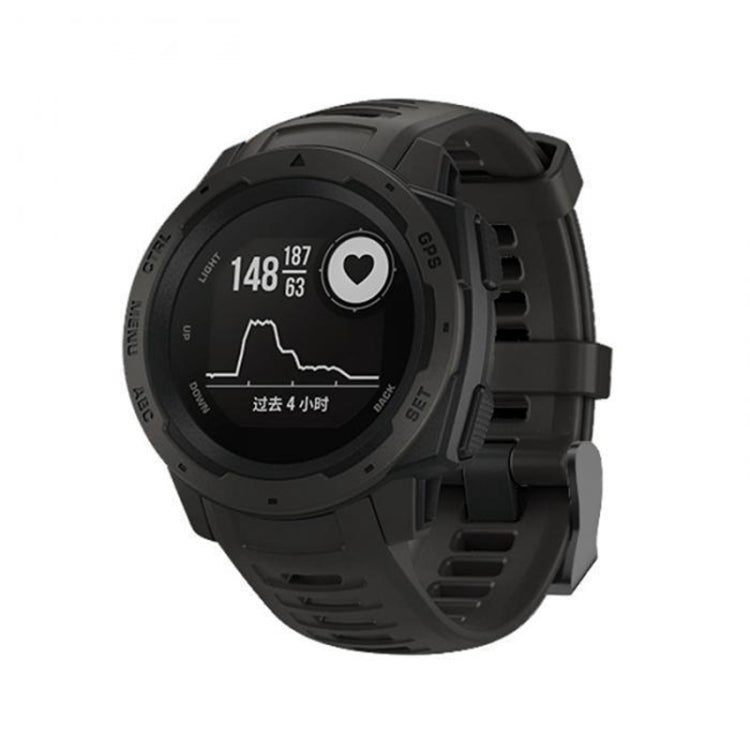 Silicone Watch Band for Garmin Instinct 22mm, Host not Included(Black) - Watch Bands by PMC TechLife | Online Shopping South Africa | PMC TechLife | Buy Now Pay Later Mobicred