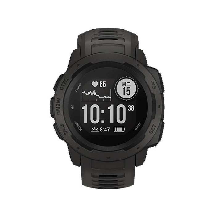 Silicone Watch Band for Garmin Instinct 22mm, Host not Included(Black) - Watch Bands by PMC TechLife | Online Shopping South Africa | PMC TechLife | Buy Now Pay Later Mobicred