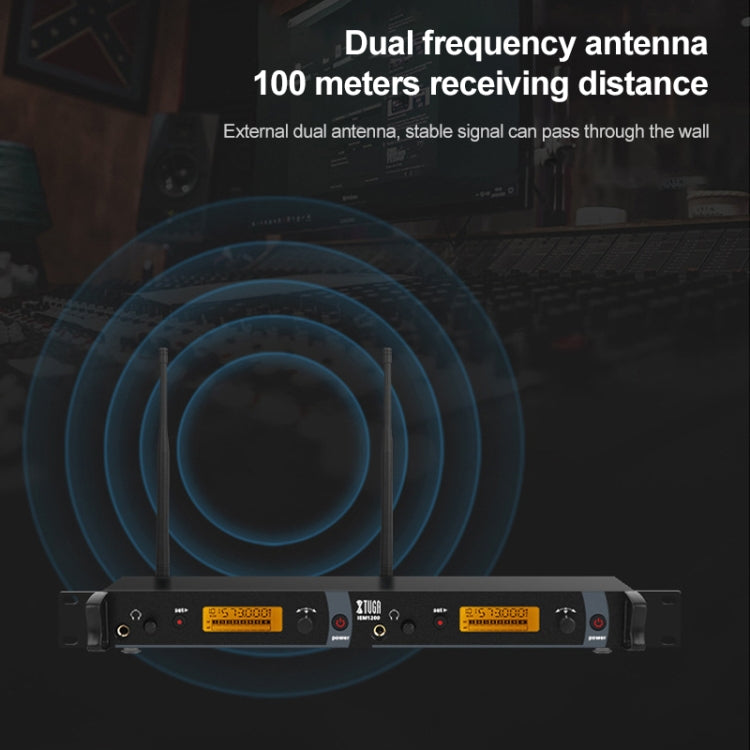XTUGA IEM1200 Wireless Transmitter 10 Bodypack Stage Singer In-Ear Monitor System(EU Plug) - Microphone by XTUGA | Online Shopping South Africa | PMC TechLife