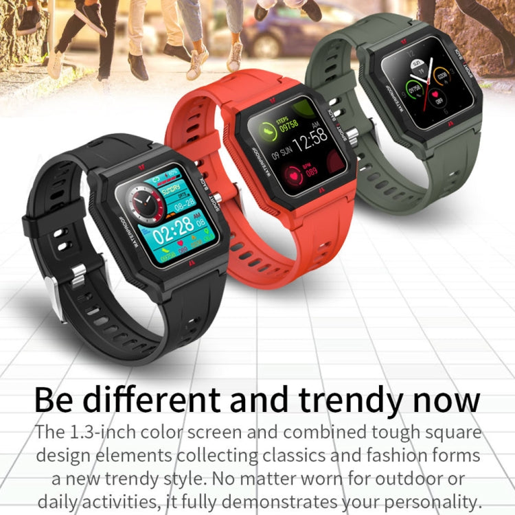 Lokmat FT10 1.3 inch IPS Touch Screen Waterproof Smart Watch, Support Music Play / Heart Rate / Blood Pressure Monitor(Black) - free shipping - PMC TechLife - Order now!