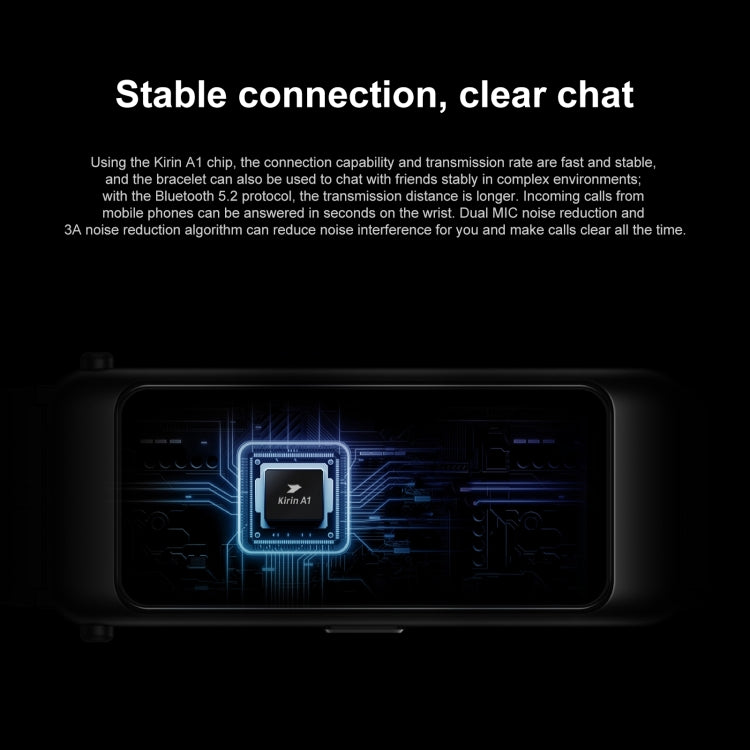 Original Huawei TalkBand B7 Smart Bracelet, 1.53 inch Screen, Support Bluetooth Call / Heart Rate / Blood Oxygen / Sleep Monitoring (Black) - free shipping - PMC TechLife - Order now!