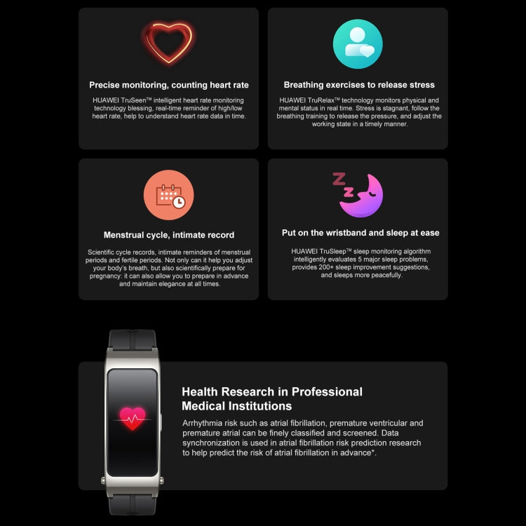 Original Huawei TalkBand B7 Smart Bracelet, 1.53 inch Screen, Support Bluetooth Call / Heart Rate / Blood Oxygen / Sleep Monitoring (Grey) - free shipping - PMC TechLife - Order now!