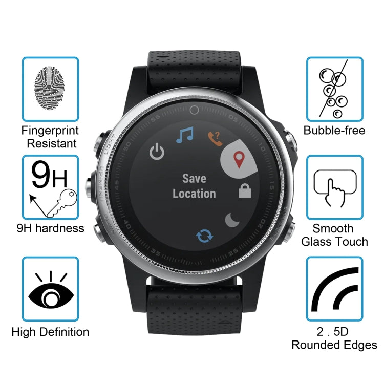 2 PCS ENKAY Hat-Prince for Garmin Fenix 5S Smart Watch 0.2mm 9H Surface Hardness 2.15D Explosion-proof Tempered Glass Screen Film - Screen Protector by ENKAY | Online Shopping South Africa | PMC TechLife | Buy Now Pay Later Mobicred