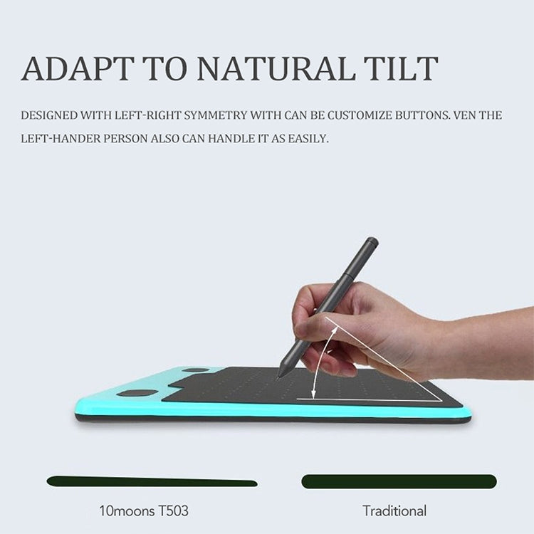 10Moons T503 Drawing Tablet Can Be Connected to mobile Phone Tablet with 8192 Passive Pen(Pink) - free shipping - PMC TechLife - Order now!