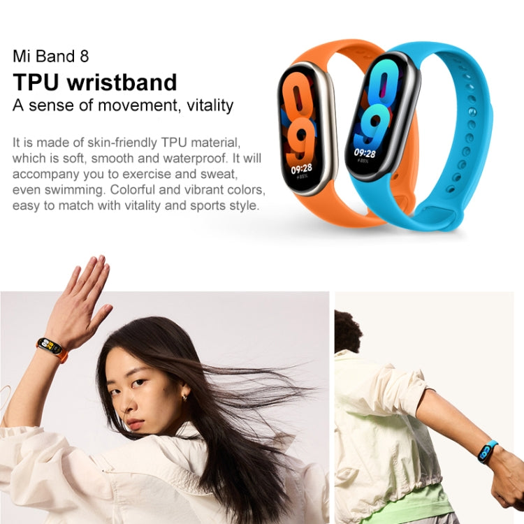 Original For Xiaomi Mi Band 8 TPU Watch Band(Orange) - Watch Bands by Xiaomi | Online Shopping South Africa | PMC Jewellery