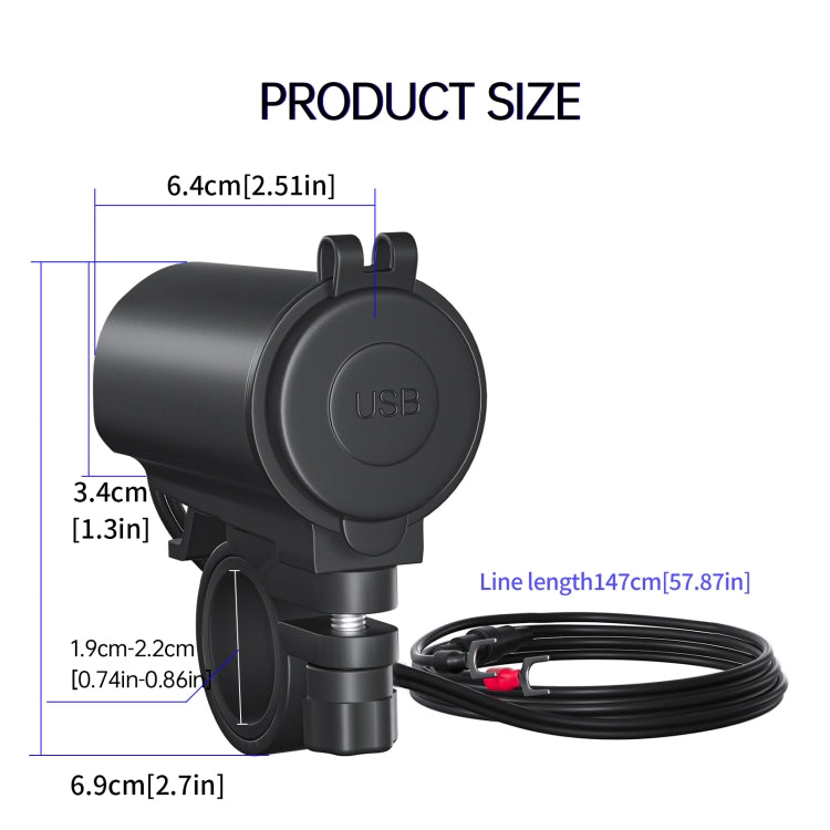 ZH-723F5 Car / Motorcycle QC3.0 Cell Phone Fast Charging Dual USB Car Charger(White Light) - DIY Modified Charger by PMC TechLife | Online Shopping South Africa | PMC TechLife