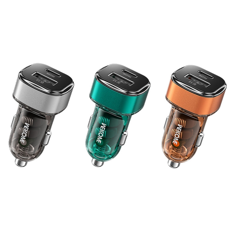 WK WP-C45 Vanguard Series Mecha Transparent USB+Type-C Fast Car Charger (Orange) - Car Charger by WK | Online Shopping South Africa | PMC TechLife | Buy Now Pay Later Mobicred