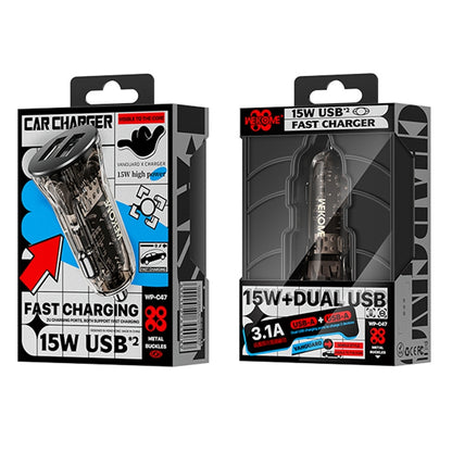 WK WP-C47 Vanguard Series 15W Dual USB Car Charger - Car Charger by WK | Online Shopping South Africa | PMC Jewellery