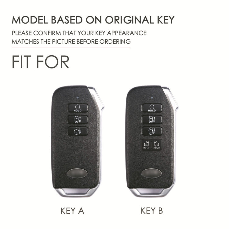 For Kia 3-button Hallmo Car Cowhide Leather Key Protective Cover Key Case(Blue) - free shipping - PMC TechLife - Order now!