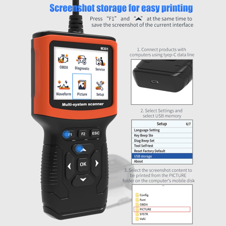 M301 9-18V OBD2 Car Code Reader Scanner Fault Detector - Code Readers & Scan Tools by PMC Jewellery | Online Shopping South Africa | PMC Jewellery